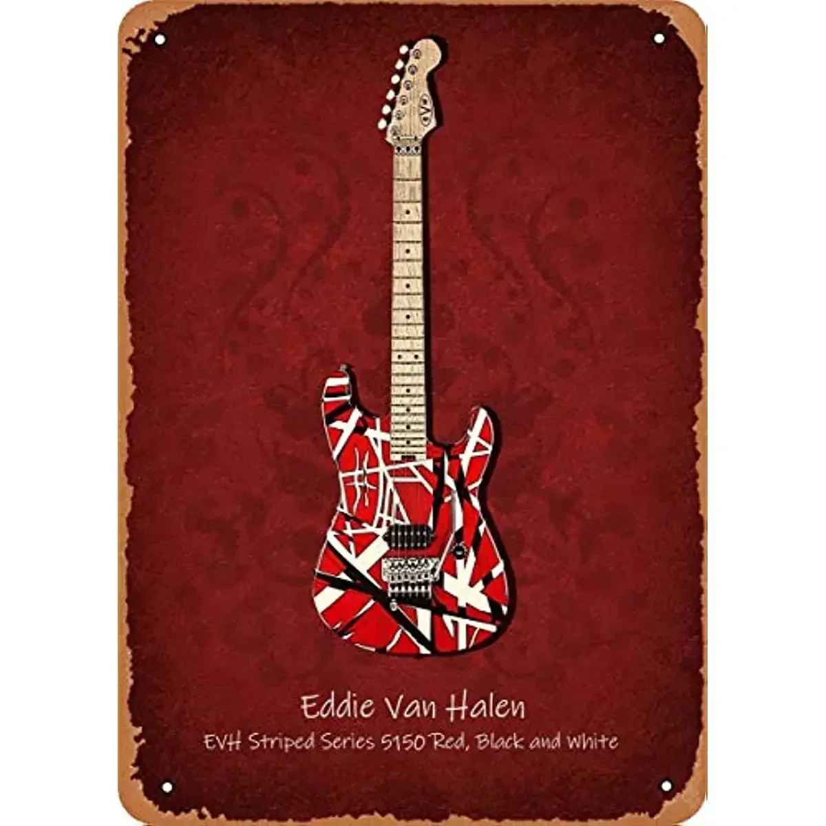 Famous Guitars Eddie Van Halen Plaque Poster Metal Tin Sign Vintage Retro Wall Decor 20x30cm Home Decoration