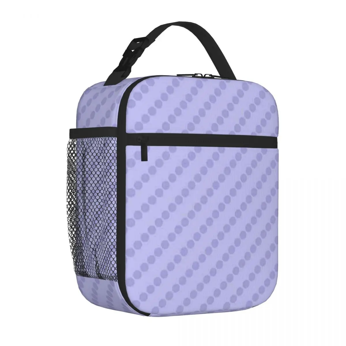 Bestselling Pastel Lilac Polka Dots(CL) Industrial Style Lunch Bag Gym Post-Workout Food Storage Bag