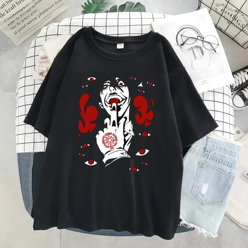 

2025 new model Hellsingclothes t-shirt male streetwear manga grunge graphic top tees t shirt graphic vintage
