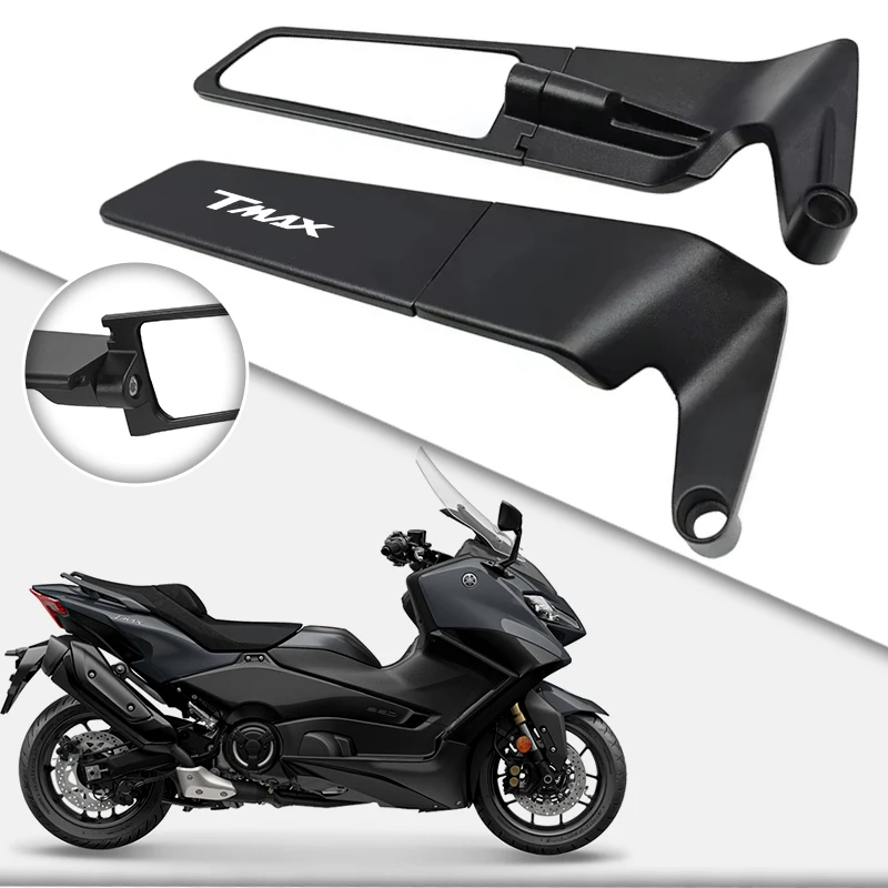 Motorcycle CNC Rearview Mirrors HD Motorbike End Side Mirror For Yamaha TMAX530 Tmax 560 TMAX NMAX VMAX NMAX155 NMAX150 125