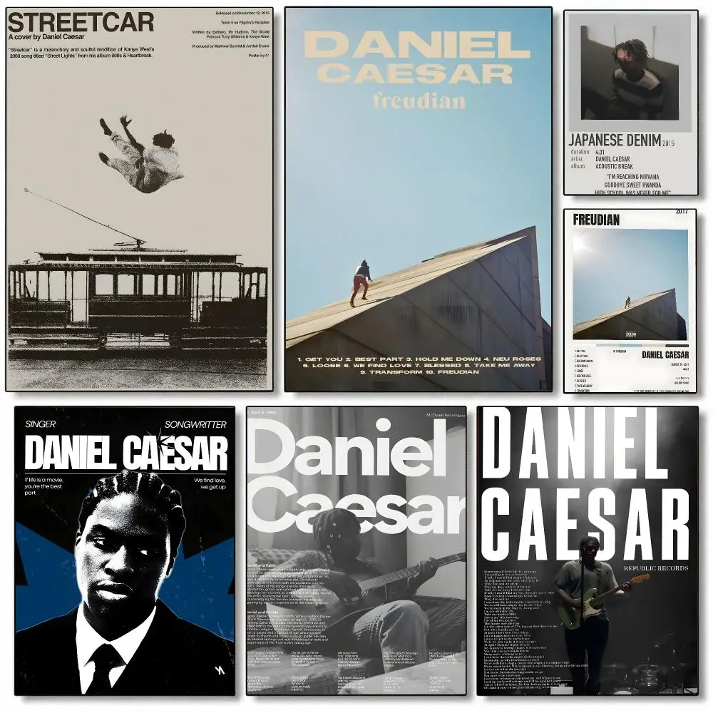Singer D-Daniel C-Caesar Poster Self-adhesive Living Room Bedroom Party Bar Decor Moisture-proof Fade-resistant HD