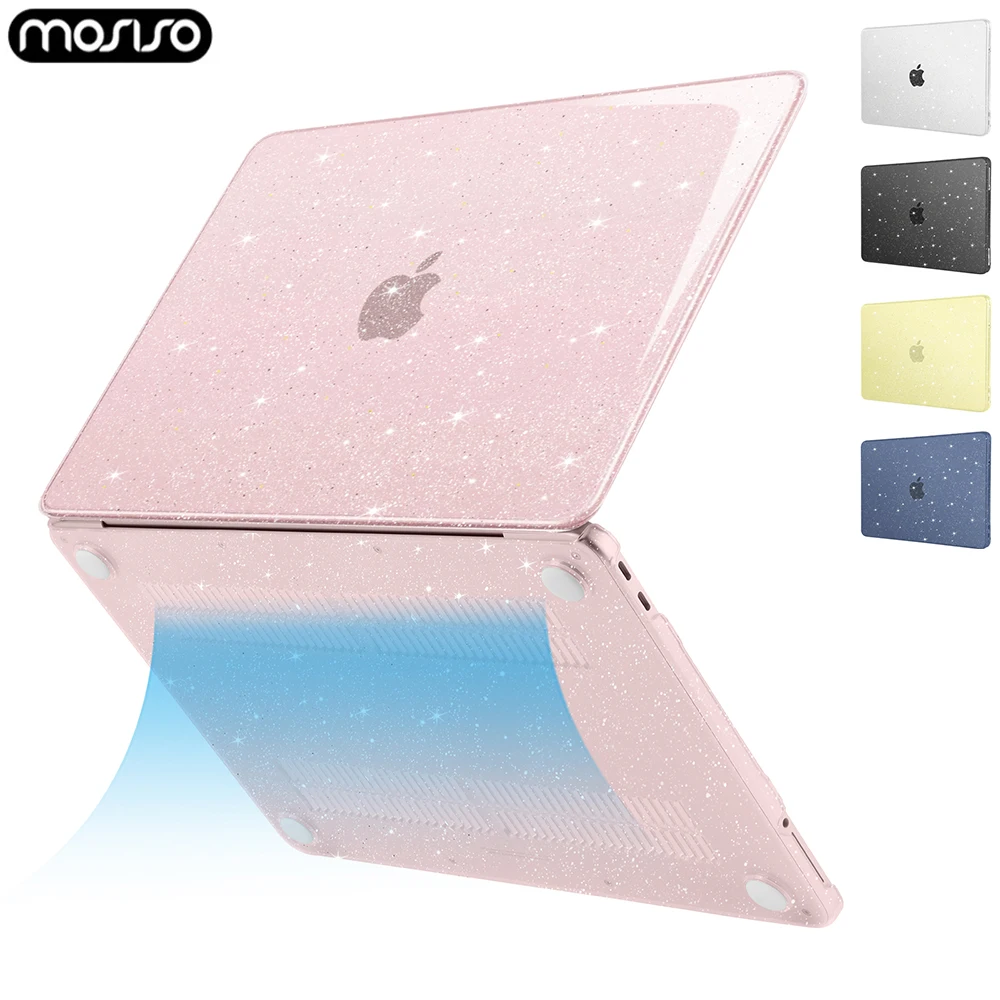 2026 Laptop Case For MacBook Neo 13 inch 2026 A3404 with A18 Pro chip Sparkly Glitter Protective Hard Shell Cover for Mac Neo 13