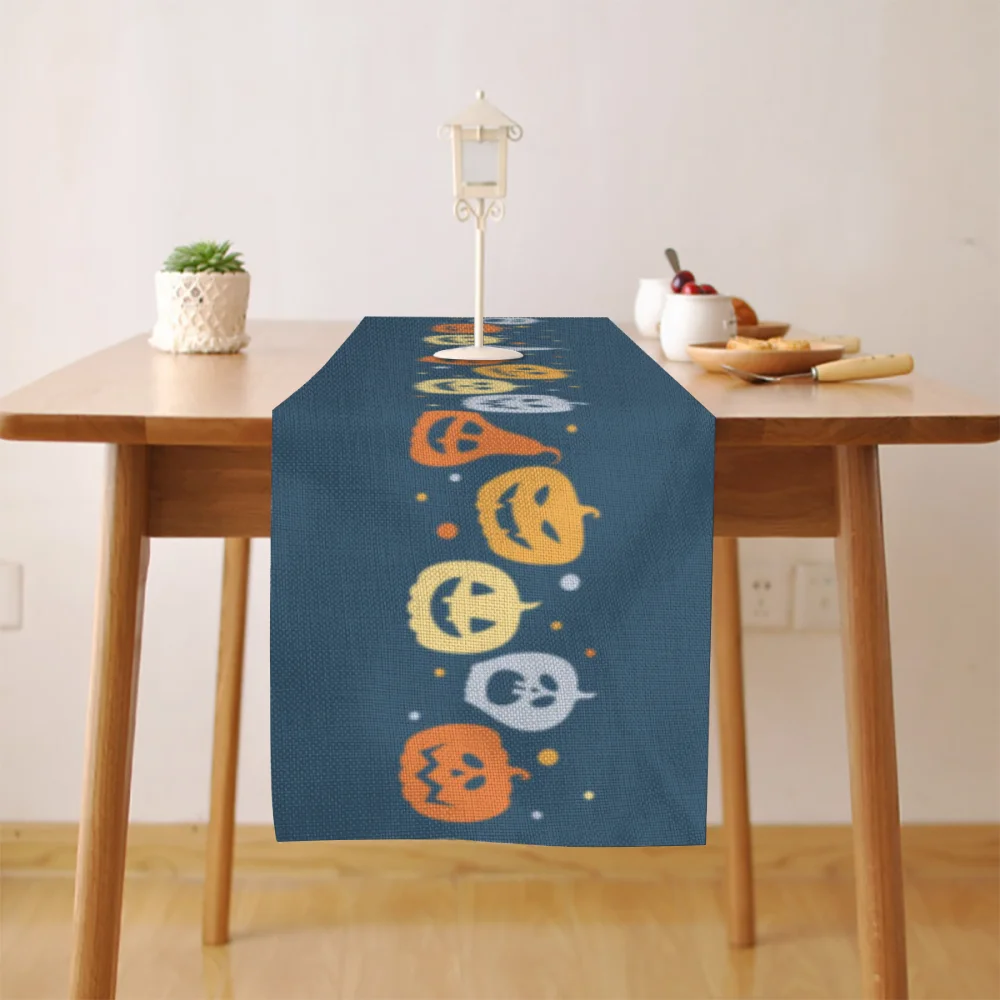

autumn table runners for dining table decoration & accessories Pumpkin pattern table runner for party Halloween tablecloth