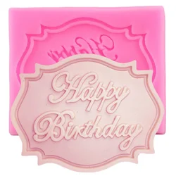 Candy Clay Chocolate Gumpaste Mould Happy Birthday Letter Form Silicone Mold DIY Cupcake Topper Fondant Cake Decorating Tools