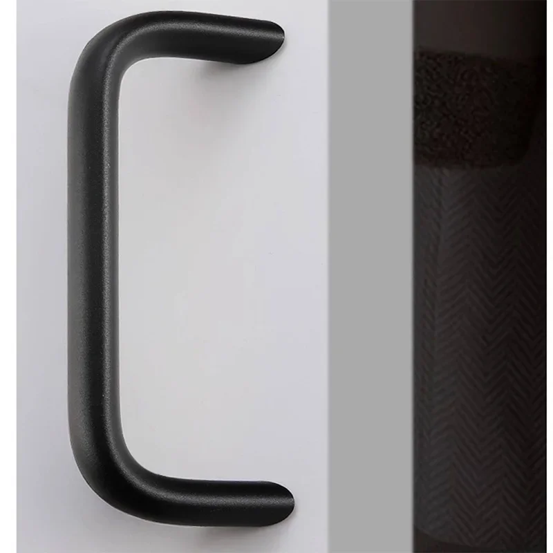 Hole Pitch 112mm/128mm/152mm Aluminum Alloy Angled Industrial Pull Handle Slanted Offset Mounting U Handle for Machine Equipment