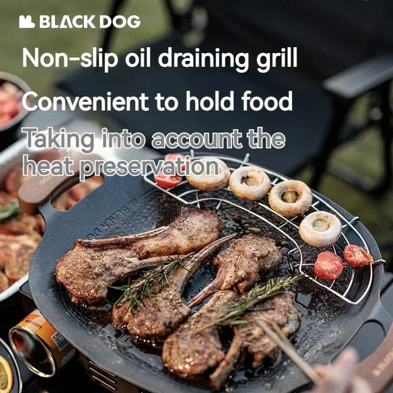 Imagem -06 - Blackdog Non-stick Frying Pan Grill Pan Churrasco Baking Tray Plate Prato Grande Ultraleve Acampamento ao ar Livre Panelas de Viagem