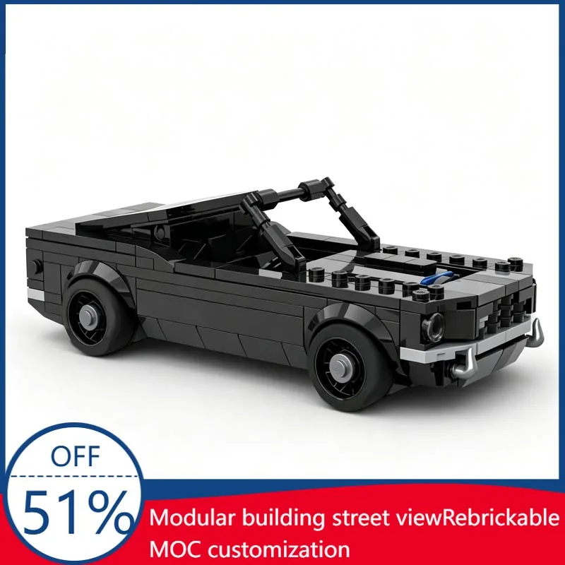 

308PCS 1967 Ford Fastback Tuned MOC Model Custom Blocks DIY Assembly Educational Toy Children Car Fans Display Christmas Gifts