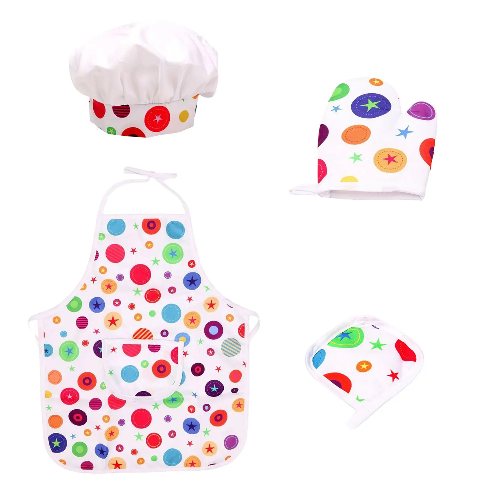 4Piece Toy Set for Role Play with Cap, Apron, Pot Pad And Cake , New Star