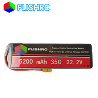 1PCS FLISHRC Lipo Battery 5200mAh 6S 22.2V 35C for FL500 Airwolf AH-64 Helicopter