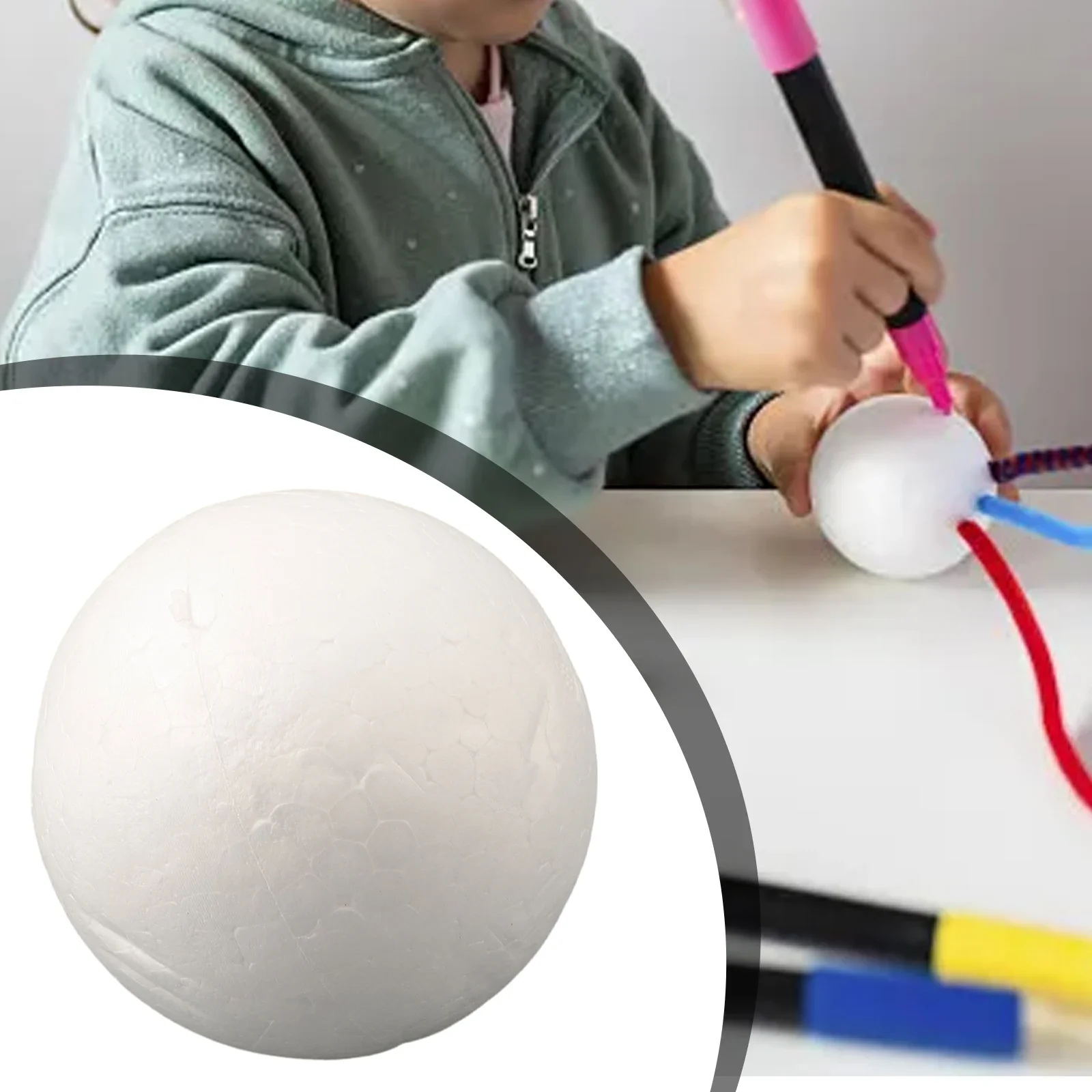 1pcs Party Solid Foam Ball Polystyrene Balls Round Tree Solid White Foam Ball For Family Party Birthday Wedding Decor