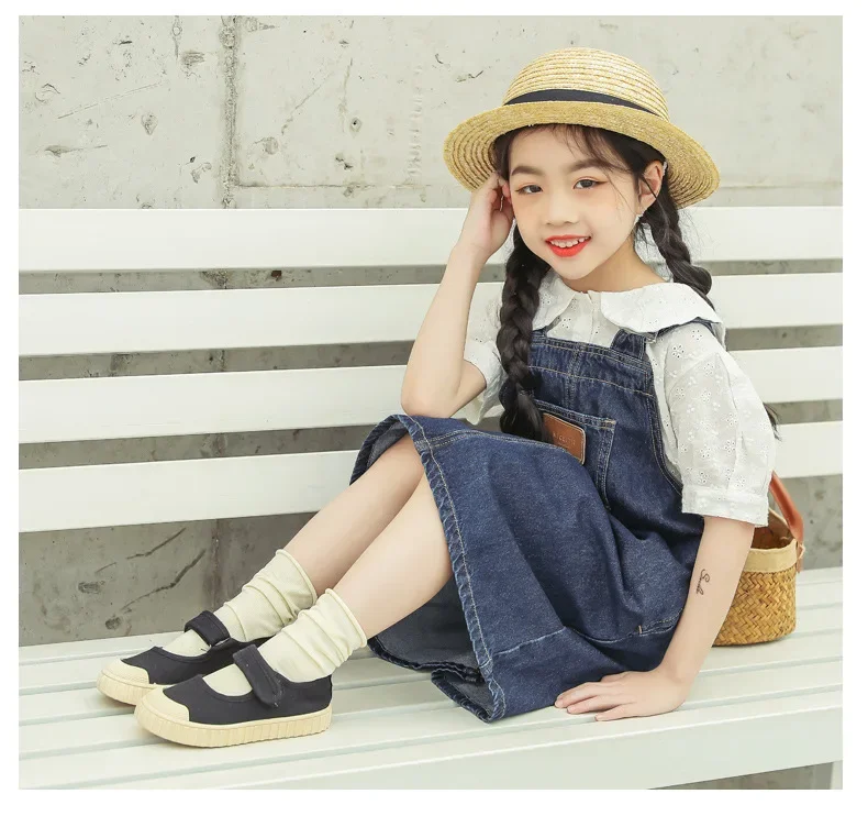 2023 Children\'s Canvas Shoes Summer New Students Korean Casual Biscuit Flats Breathable Hot Fashion Cute Shoes Kids Shoes