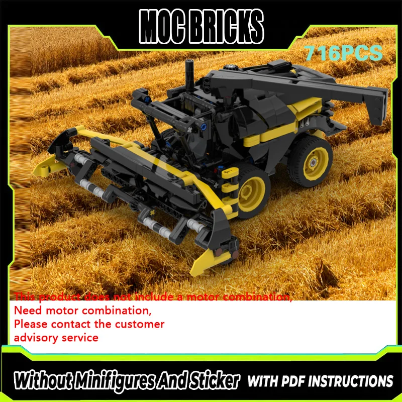 

Конструктор MOC: Модель городского автомобиля и сельскохозяйственного комбайна. Модульная технология. Подарки. Набор для сборки. Детские игрушки.