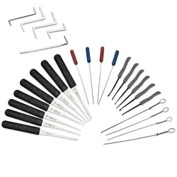 22PCS Lock Pick Set Locksmith Supplies Broken Key Auto Extractor Remove Hooks Stainless Steel DIY Hand Tools Hardware