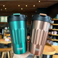 400ml/500ml Stainless Thermos Water Bottles Cup 304 Car Thermal Tumbler Mug Thermal And Hot Thermal Thermos  For Hot Coffee