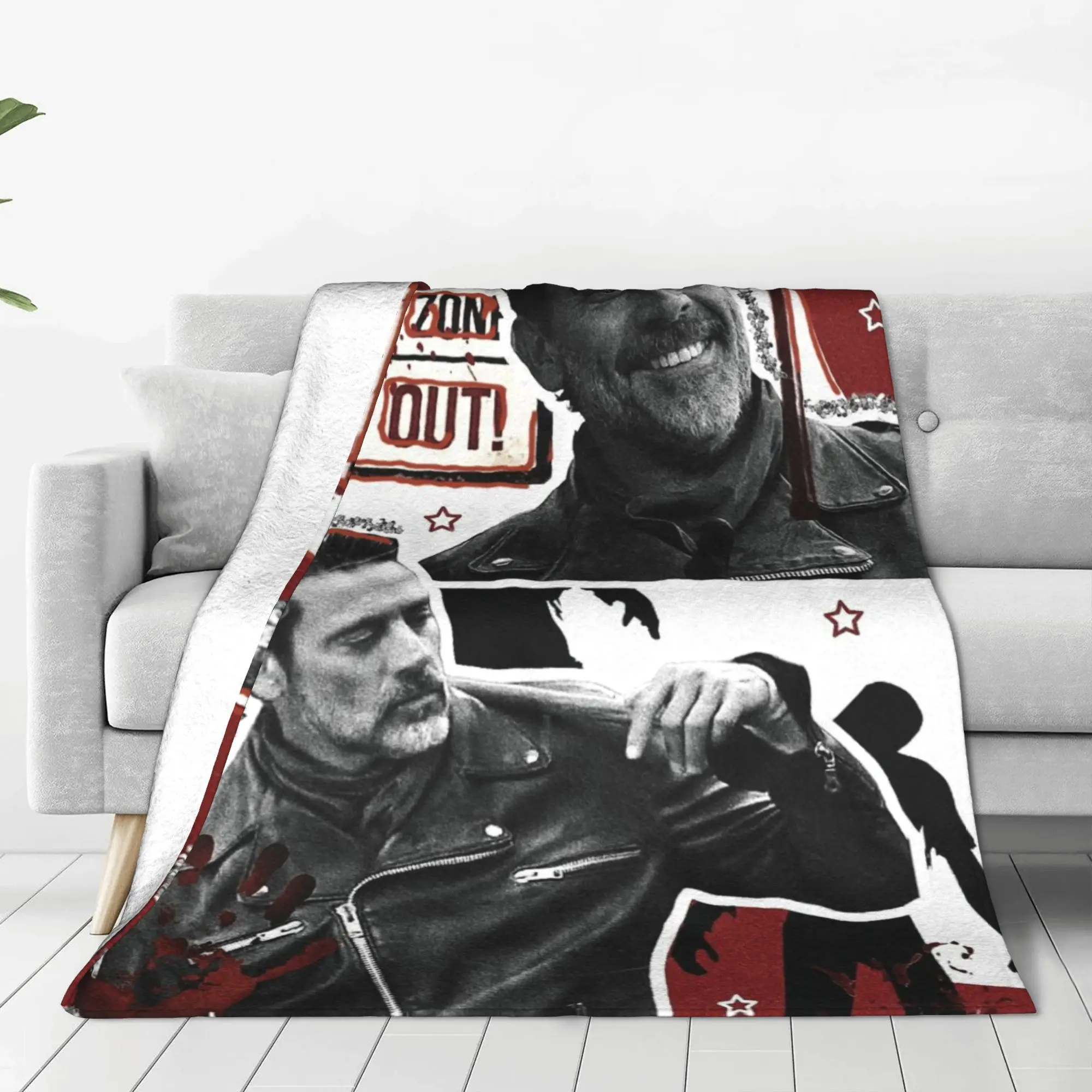 negan the walking death negan Blanket All Season Multifunction Thin Throw Blankets For Sofa Plush Thin Quilt