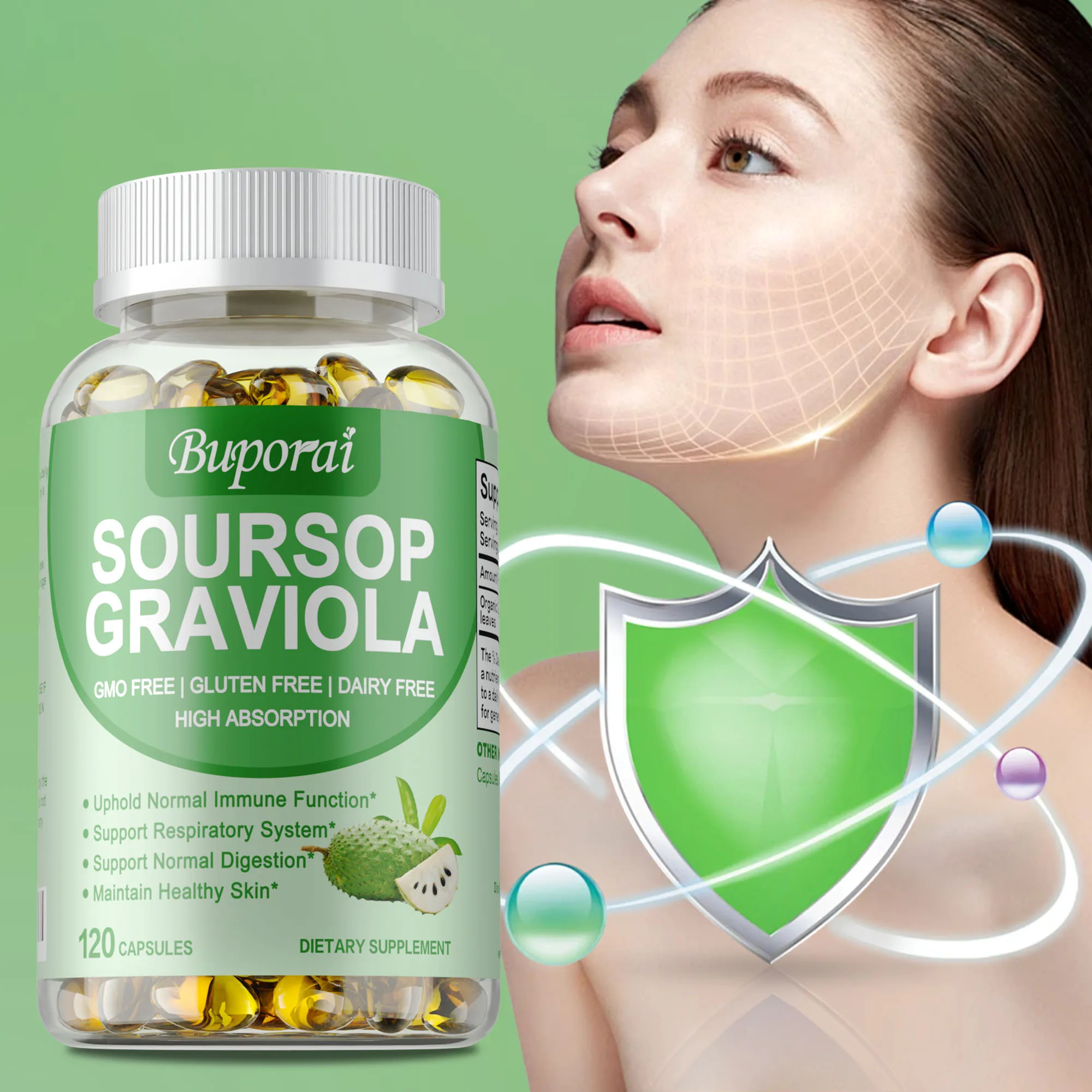 

Гревиола Soursop — улучшение иммунитета, повышение пищеварения и здоровье сотового процессора, улучшение настроения и снятия стресса — 120 капсул