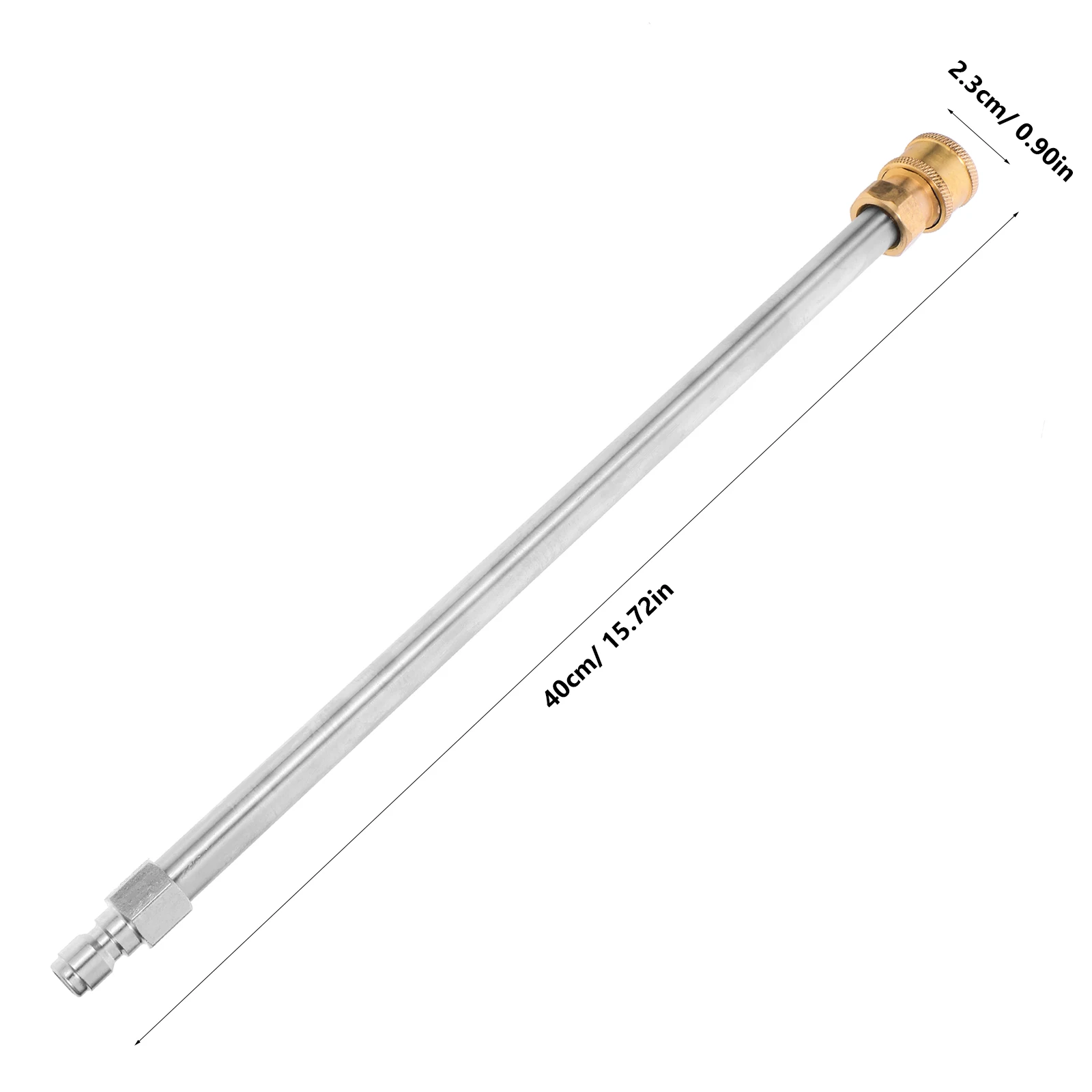 

2 Pcs Pressure Gun Long Pole Spray Head 17 Inch Stainless Steel High Pressure Extension Rod Extension Rods Power Washer