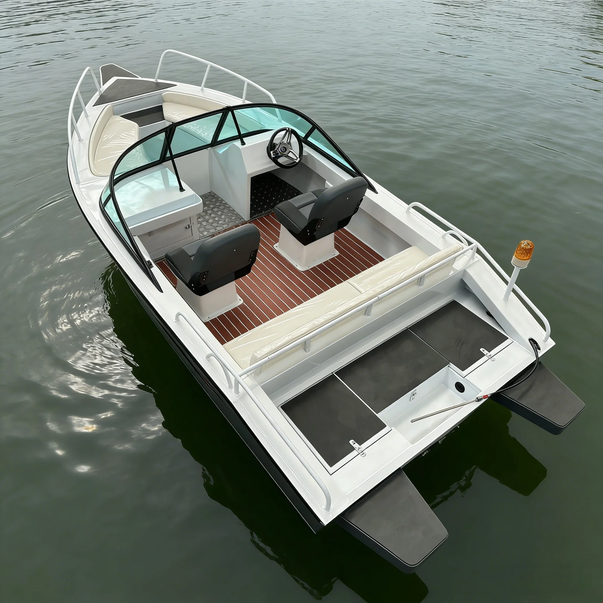Lightweight Durable Aluminum Speed Boat Multifunctional Fishing Leisure Vessel for Inshore Freshwater Water Sports