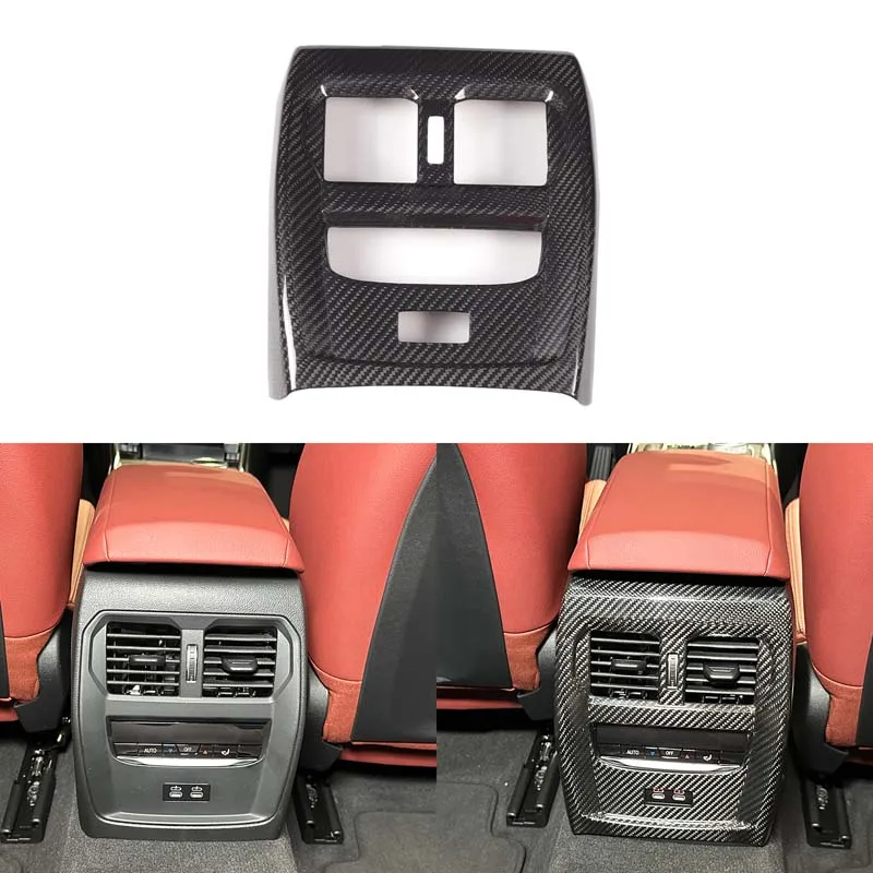 

Для BMW 4 серии G22 G23 2020 + автомобильное заднее выхлопное отверстие, декоративная рамка, аксессуары для внутренней модификации, настоящее углеродное волокно