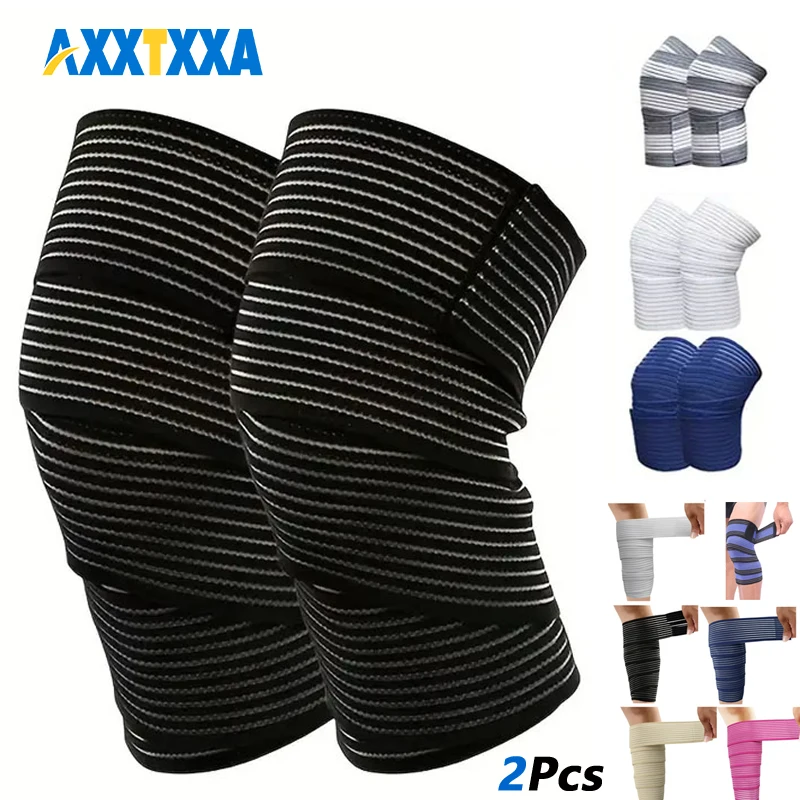  2pcs Elastic Lower Leg Calf Compression Support Bandage Sleeve Wrap for Women and Man, for Football Runner, Basketball
