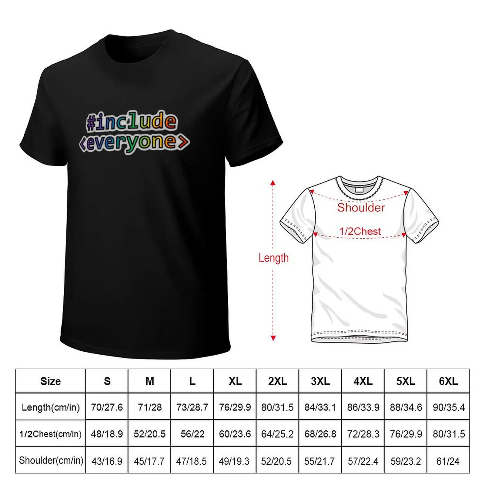 GEEKS FOR PEACE - #INCLUDE EVERYONE T-Shirt Fashion Letter Print T-Shirt