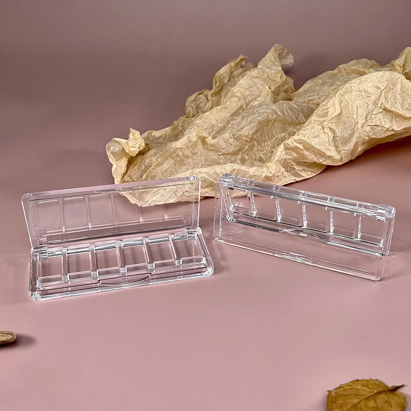 

6-Grids Blusher Cosmetics Case Holder Refillable Makeup Palette Empty Eyeshadow Dish DIY Tool Facelift Plate for Organizing