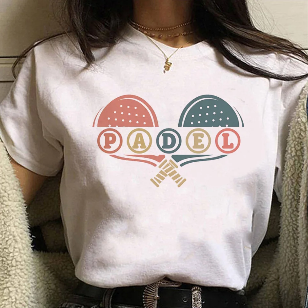 Padel top women graphic Tee female 2000s y2k harajuku clothes