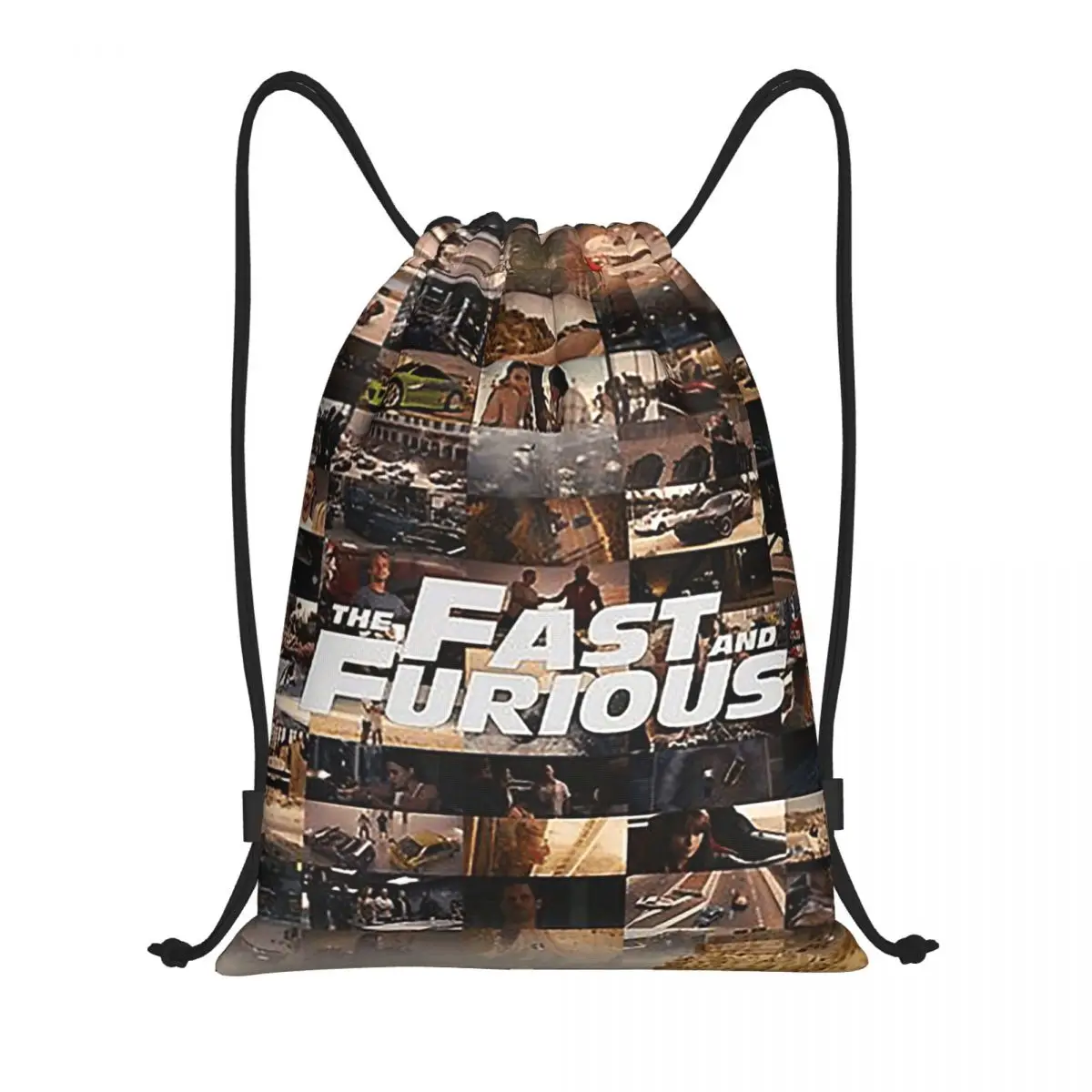 

Fast And Furious Legends Tribute Backpacks Portable Drawstring Bags Sundries Bag Book Bags for Man Woman School