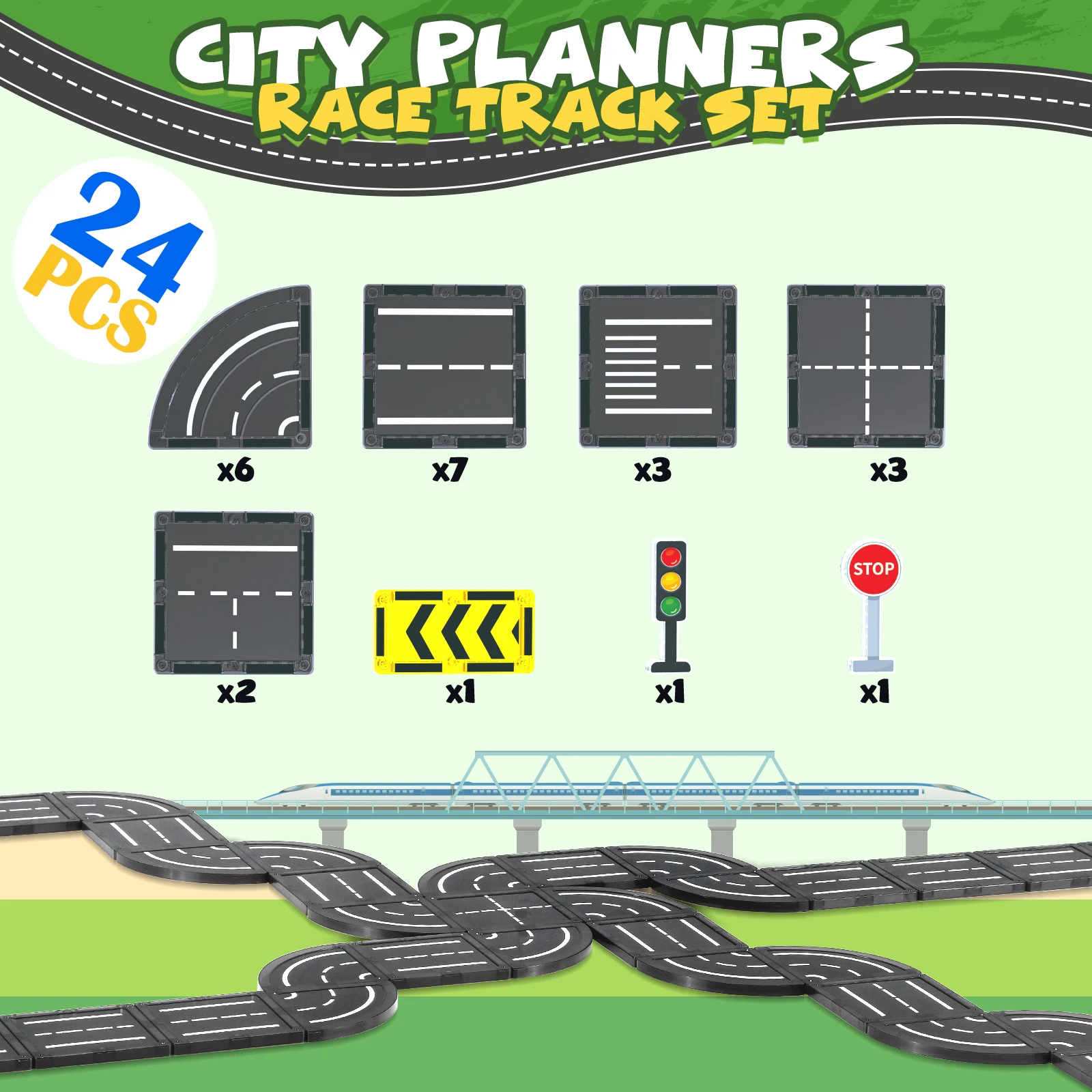 32 stks, 24 stks, Magnetische Tegels, Mini, Road Magnetische Blokken Bouwtegels, Educatieve Magneten Tegels Speelgoed f