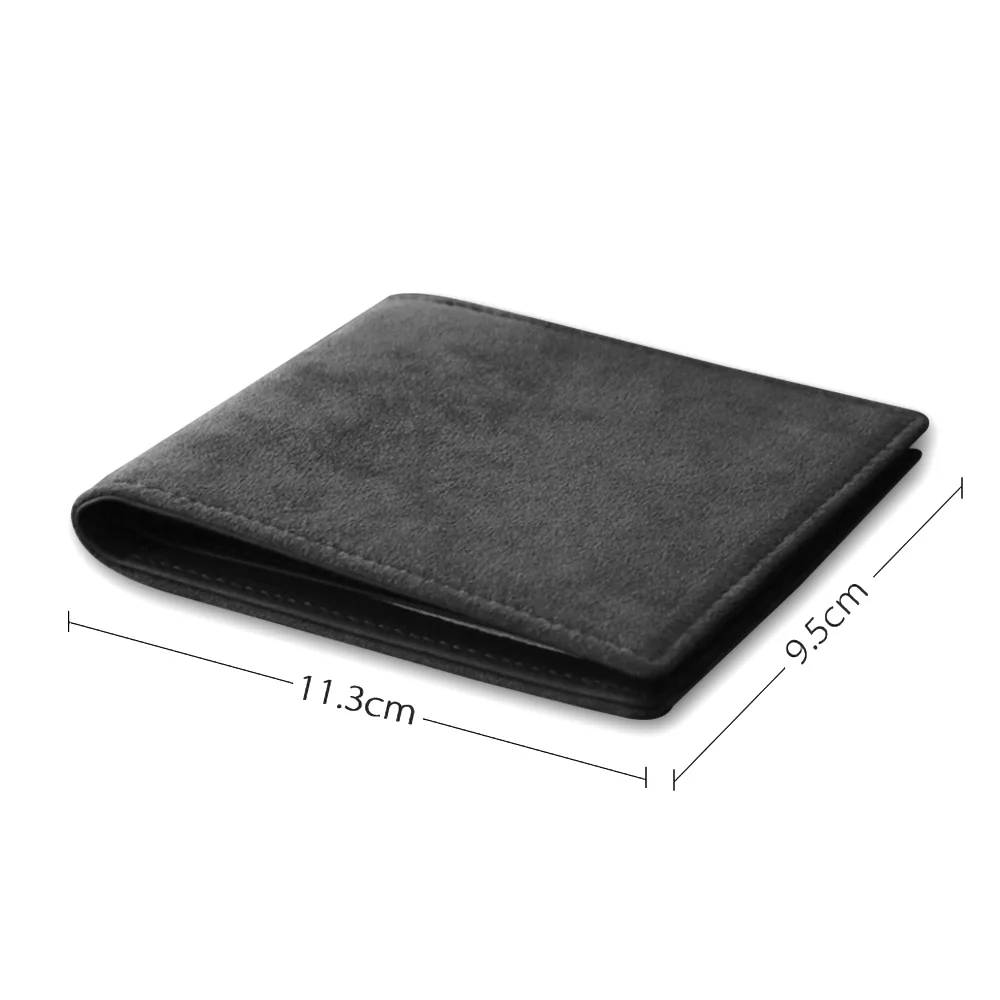 Suede  Wallet Women & Man Card Holder Bag Luxury Artificial Leather Slim Cards Small Thin Card Package.