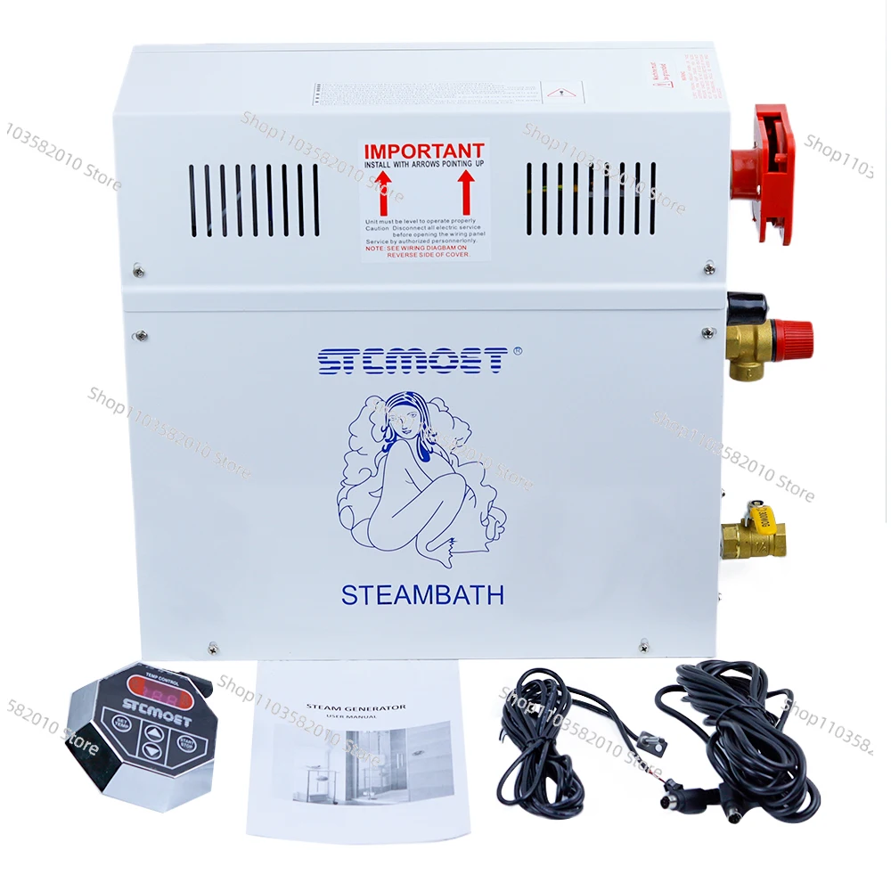 12KW Steam Generator 220V Household Steam Bath Sauna Dry Stream Furnace Wet Steam Steamer Digital Controller