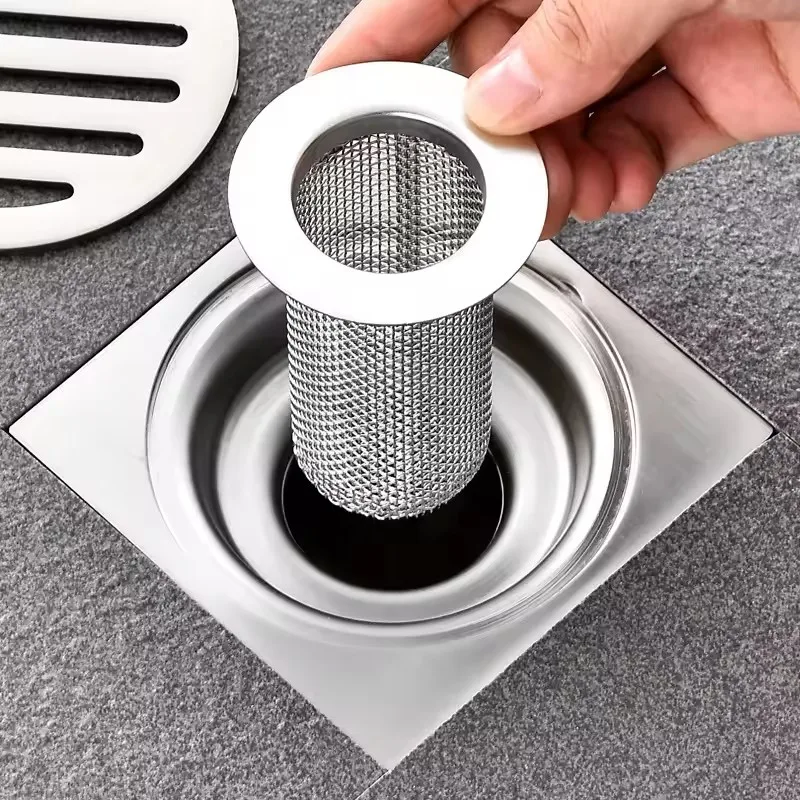Bathroom Sink Drain Strainers Stainless Steel Hair Catcher Conical Porous Basin Drainer Filter Anti-clog Mesh Basket Rust Proof