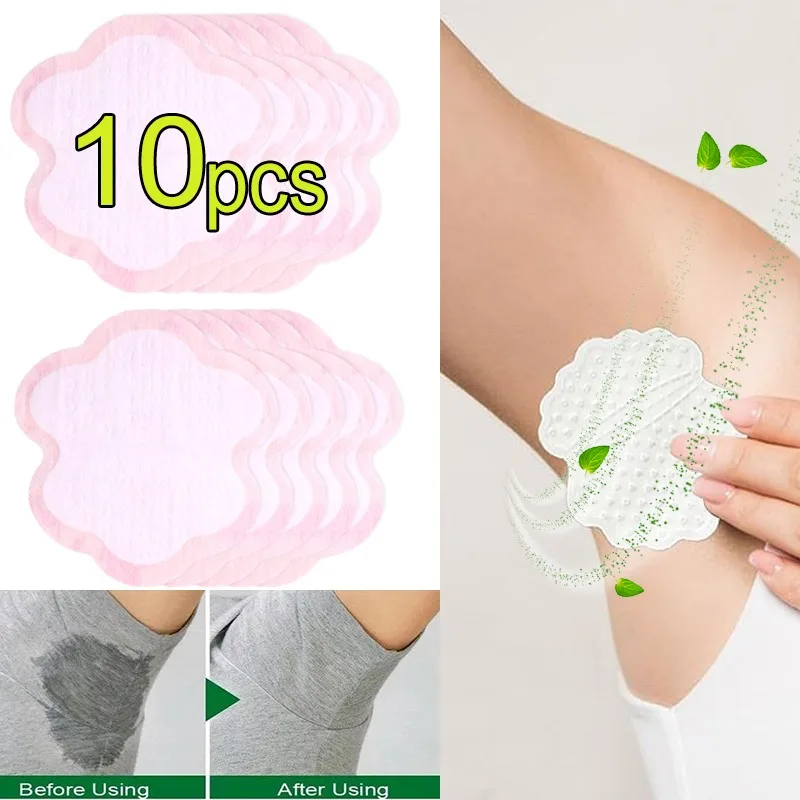 

10pcs Sweat Pads Deodorants Underarm Invisible Sweat Perspiration Absorbent Stickers Clothing Shield Pad Care Antiperspirant