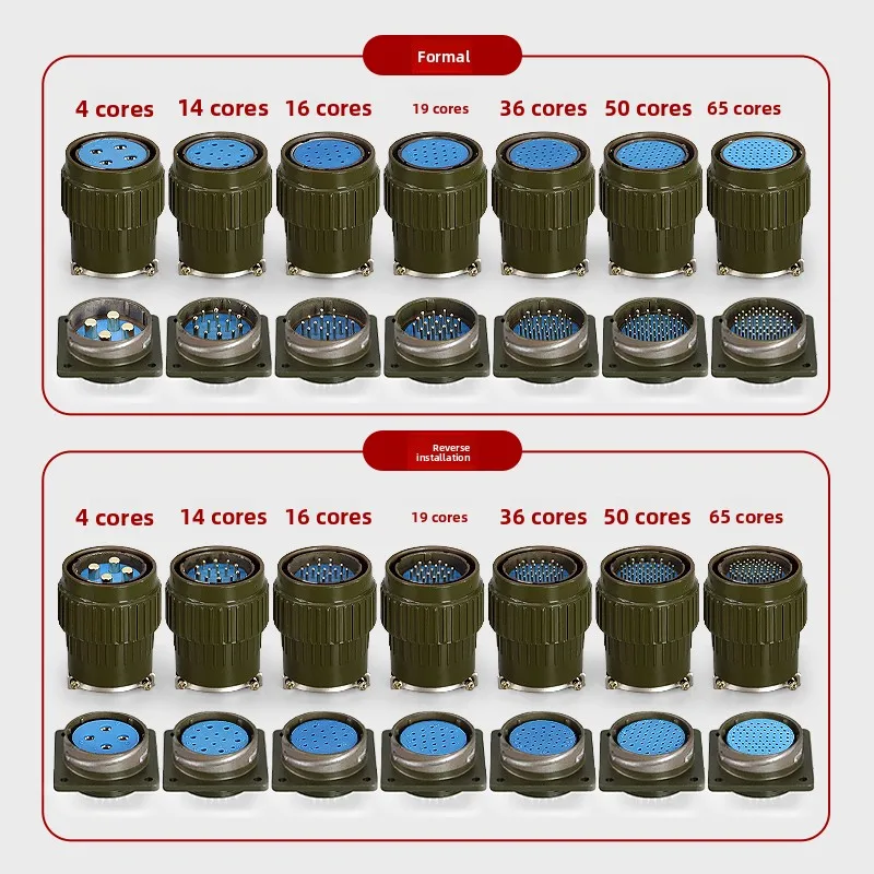 Fast plug-in Y2MY36M-4TK4 core 14 19 36 50 65 core aviation plug connector