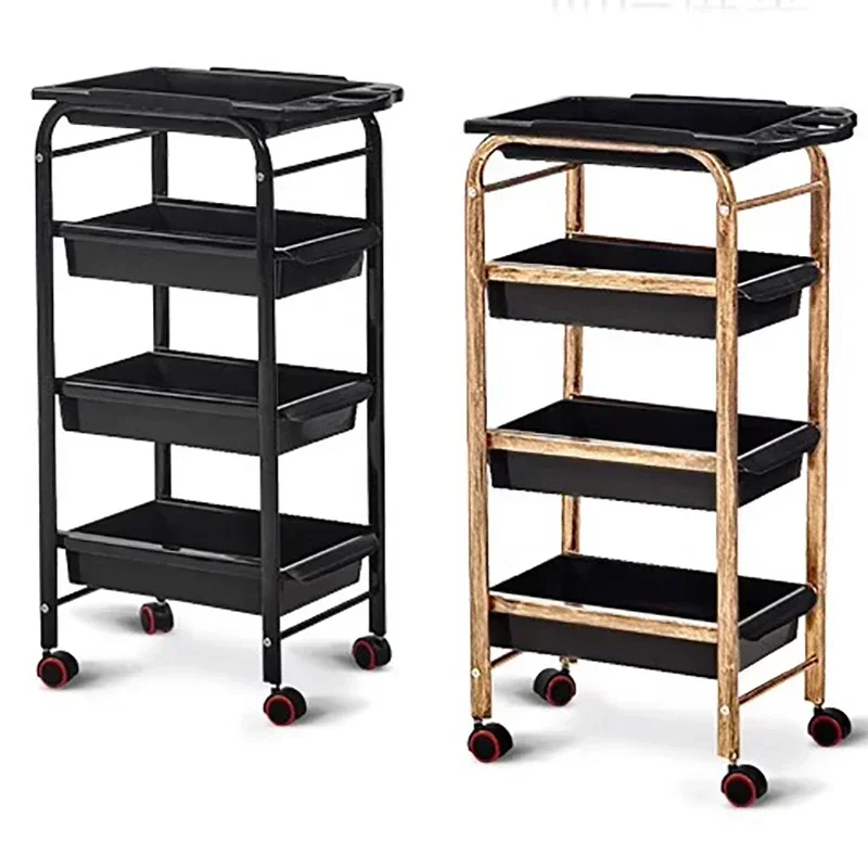 Rolling Cart Salon Trolley Storage Beauty Salon Station Storage Cart Wheels Carrello Con Ruote Aesthetic Auxiliary Cart ST01