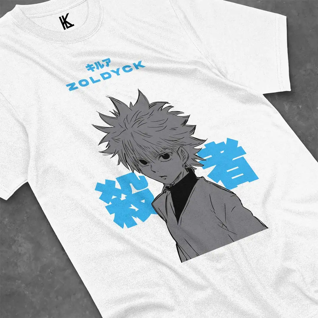 Killua Shirt Gon Hunter X Hunter Tshirt HXH T-Shirt Anime Hisoka Meruem Hisoka Cotton All Size