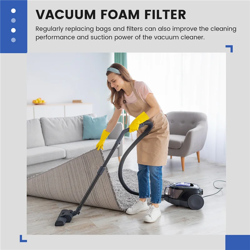 

A24R Washable And Reusable Foam Filter Suitable For Shop-Vac, Genie And Vacmaster 90585 9058500 Vacuum Cleaners