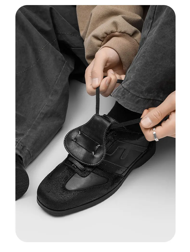 Plus Size 38-46 Handmade Leather Shoes Men Handmade Shoe Casual Loafers Soft Breathable Flats Shoes Men's Moccasins for Driving