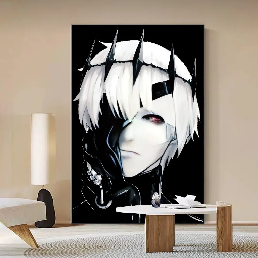 Anime Tokyo Ghoul Movie Poster Self-adhesive Art Poster Retro Kraft Paper Sticker DIY Room Bar Cafe Vintage Decorative