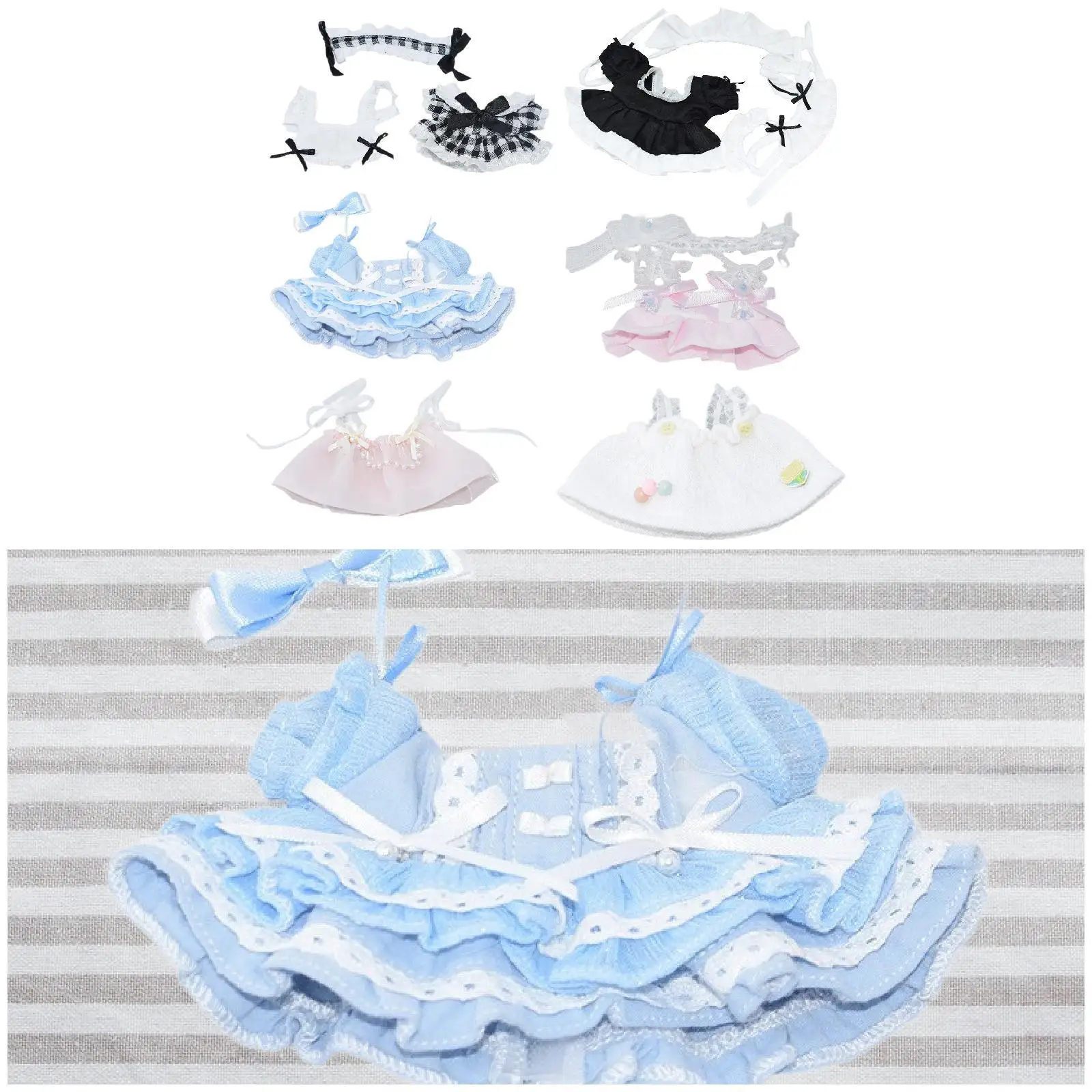 17 سنتيمتر ملابس دمى إكسسوارات ملابس الدمى للفتيات الصغيرات هدية قلادة ملابس دمى لعبة دمية ذاتية الصنع