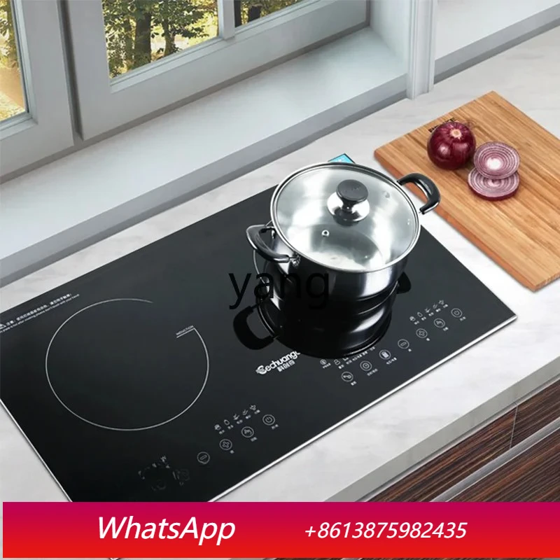 lhh induction cooker built-in double stove double head electric ceramic stove household high-power tabletop inlaid type