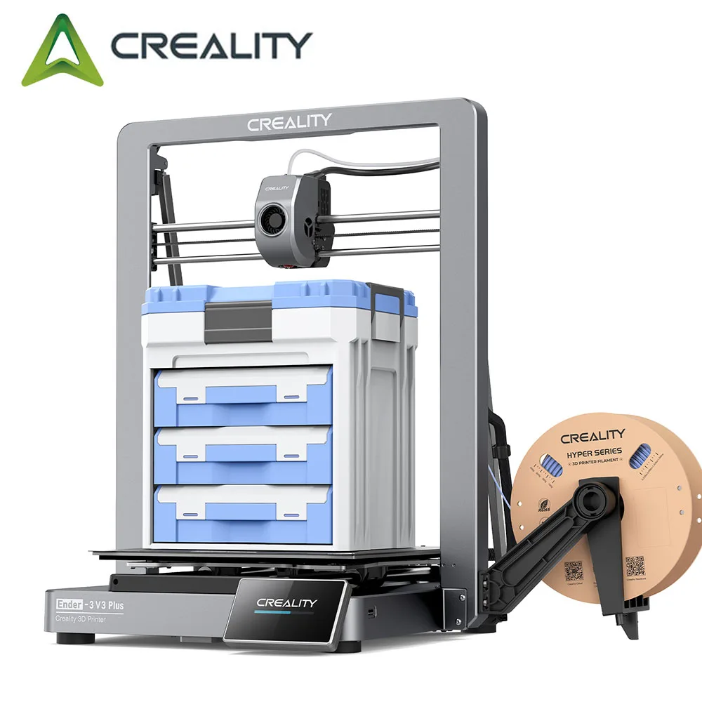 

Creality Ender-3 V3 Plus 3D Printer CoreXZ Up 600mm/s Speed 300x300x300mm Build Volume Big Print Size Two Fans Direct Extruder