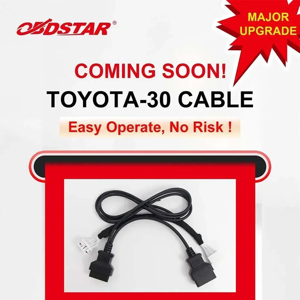 OBDSTAR para Toyota-30 Cable Programación de claves de proximidad Todas las llaves perdidas No es necesario perforar el arnés
