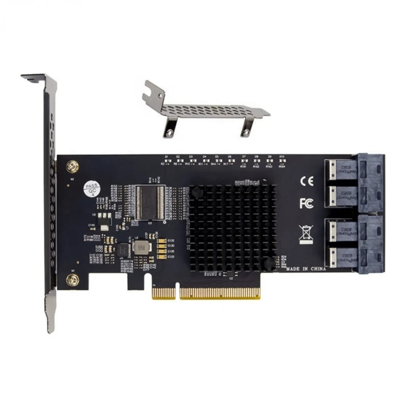 4 SFF-8643コネクタpci express X8 pci-e 3.0 8Xアダプタ拡張カードplx PEX8724ためサーバ · ストレージ · アクセサリー