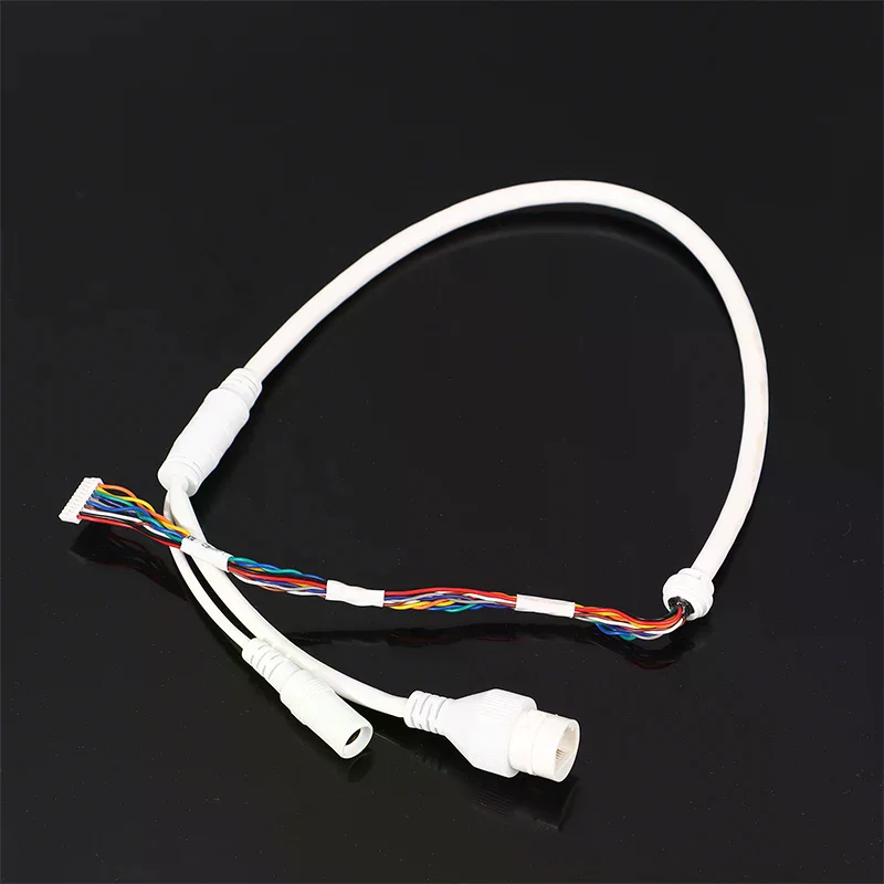 Ethernet Lan Cable PoE RJ45 Network Cable 10 Pin 10 Core For Hikvision Network Ip Camera