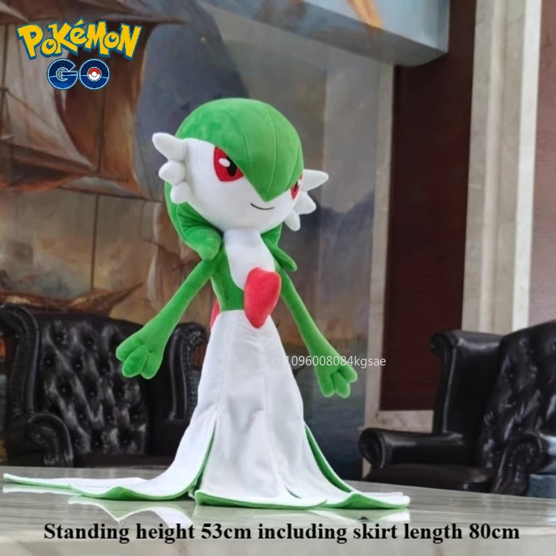 80CM Big Size Pokémon Stuffed Plushies Room Decoration Cute Cartoon Anime Gardevoir Soft Plush Toy Children's Birthday Gift