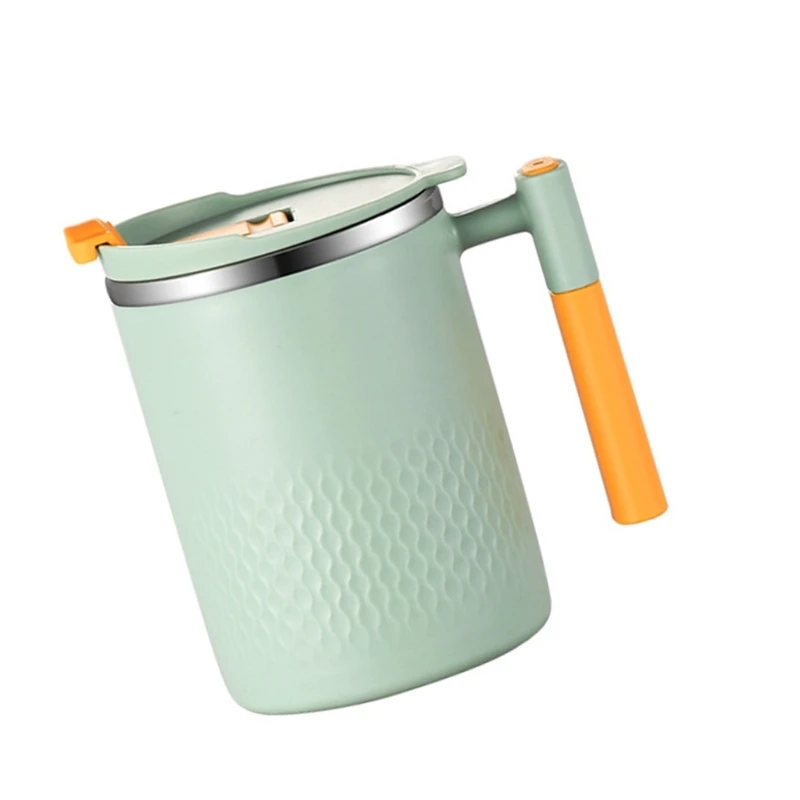 Insulated Stainless Steel Mug with Handle Beverage Holder Drinking Cup with Lid for Hot Drink Household Coffee Drinkware