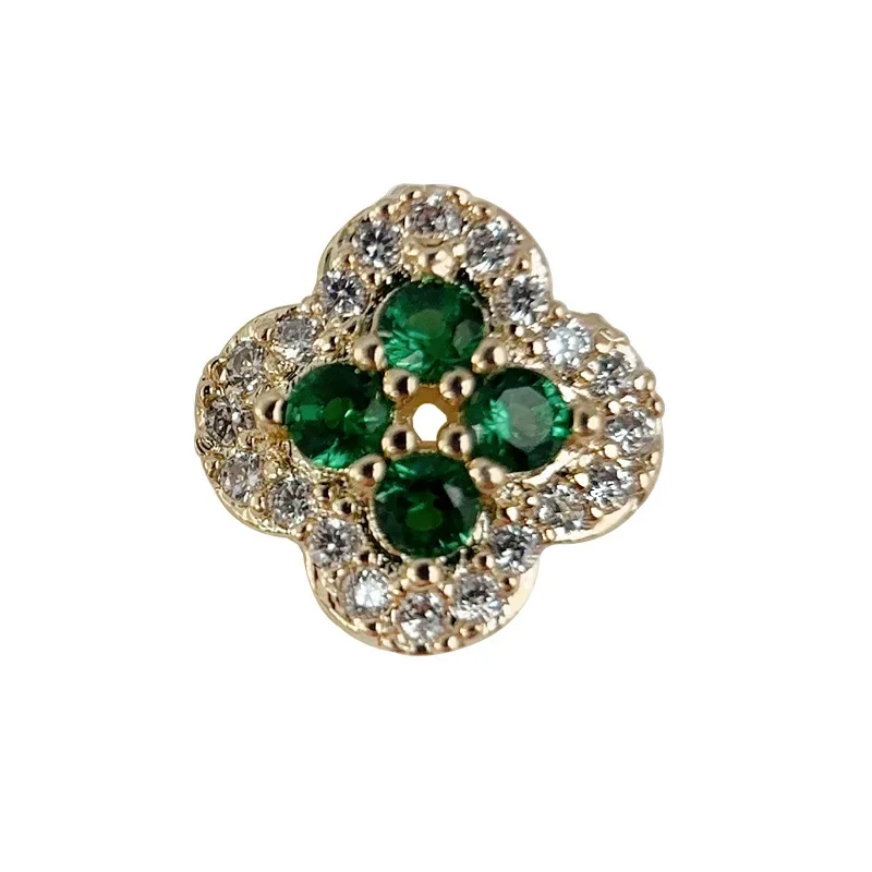 Xi Fei Hui Palace 네일아트 지르콘 쥬얼리, 네잎 합금, 할로우 다이아몬드 네일 액세서리