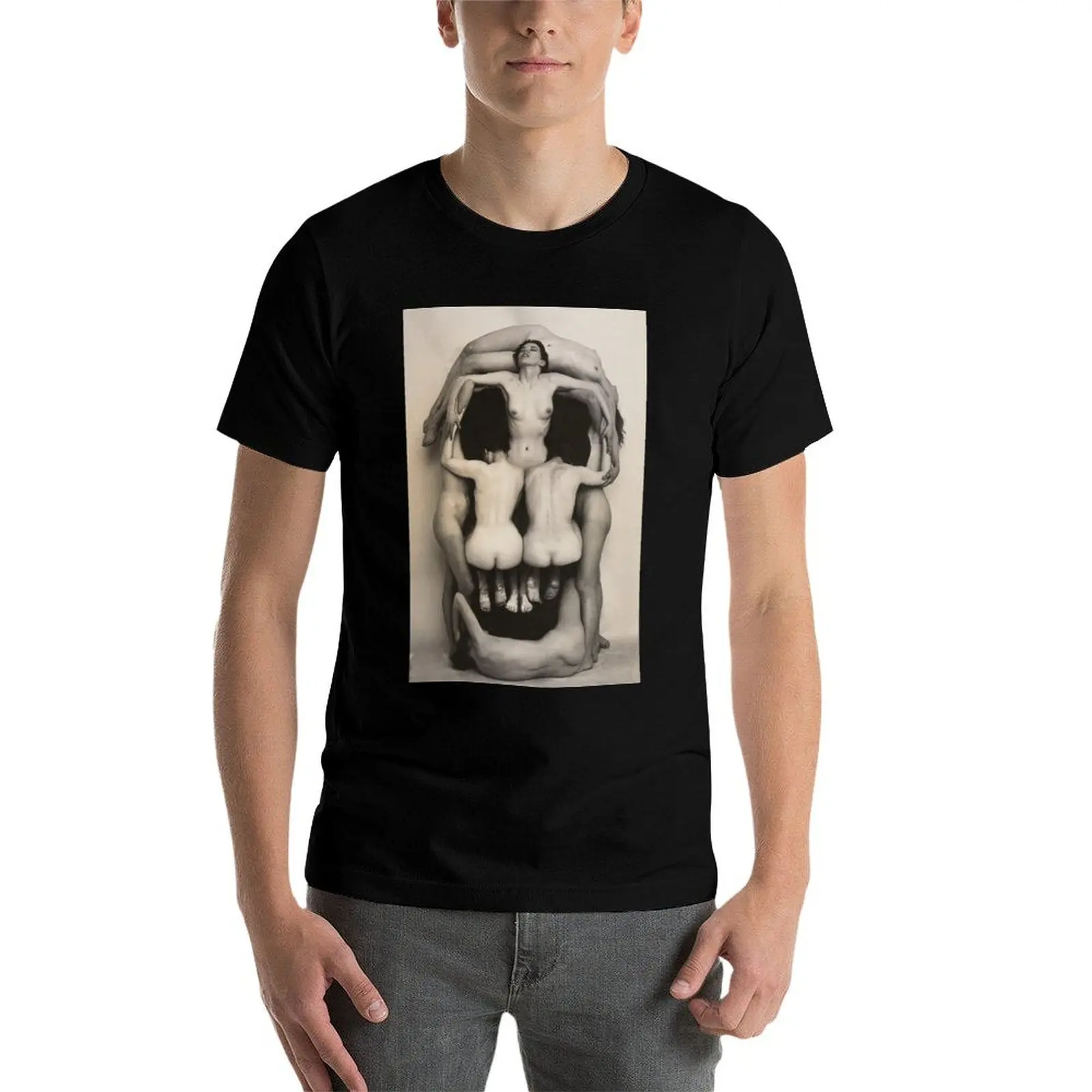 تي شيرت Dalí Skull تي شيرت رجالي برسوم جرافيك تي شيرت أنيمي تي شيرت