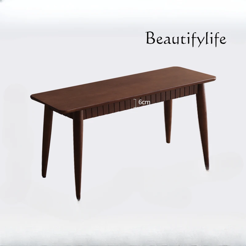 Nordic solid wood bench simple modern restaurant eating stool home bench bedroom bedside stool